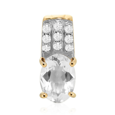 Mexikanischer Hyalith-Opal-Goldanhänger
