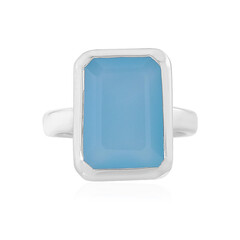 Blauer Onyx-Silberring