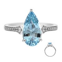 AAA-Brasilianischer Aquamarin-Goldring (AMAYANI)