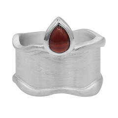 Mosambik-Granat-Silberring
