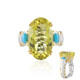 Ouro Verde-Quarz-Silberring (Gems en Vogue)