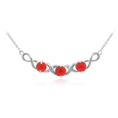 Äthiopischer Roter Opal-Silbercollier