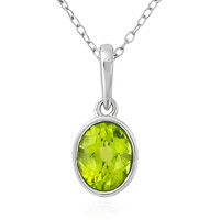 Peridot-Silberhalskette