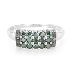 Fancy-Diamant-Silberring