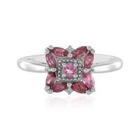 Brasilianischer Pinkfarbener Turmalin-Silberring