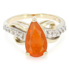 Mexikanischer Feueropal-Goldring