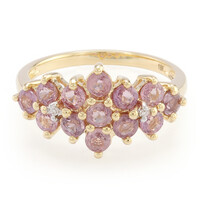 Nicht erhitzter Padparadscha-Saphir-Goldring (AMAYANI)