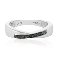 Blauer Diamant-Silberring