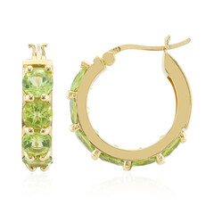 Burmesischer Peridot-Silberohrringe