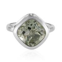 Grüner Amethyst-Silberring