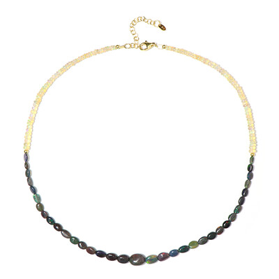 Opal-Silberhalskette