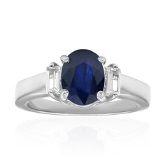 Blauer Saphir-Silberring