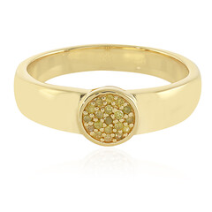 Gelber I Diamant-Silberring
