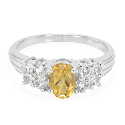 Champagner-Quarz-Silberring