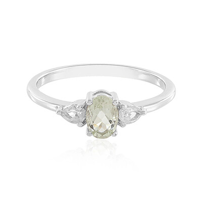 Grüner Amethyst-Silberring