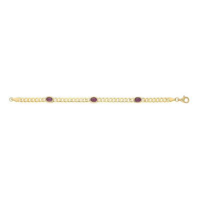 Burmesischer Rubin-Silberarmband