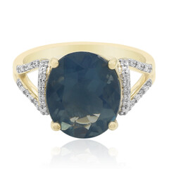 Blauer Feueropal-Goldring