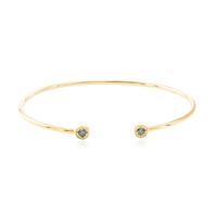 Blauer VS1 Brillant-Silberarmreif