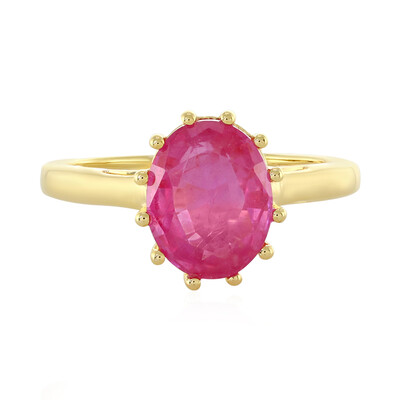 Pinkfarbener Madagaskar-Saphir-Silberring