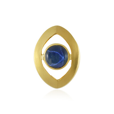 Blauer Stern-Saphir-Silberanhänger (MONOSONO COLLECTION)