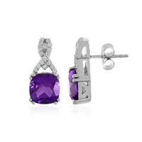 Sibirischer Amethyst-Silberohrringe