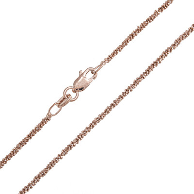Silber-Criss-Cross-Kette - 3,6 g - 45 cm - rosévergoldet