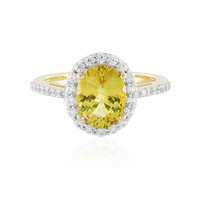 Goldener Apatit-Silberring