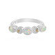Welo-Opal-Silberring mit Gold (Granulieren)
