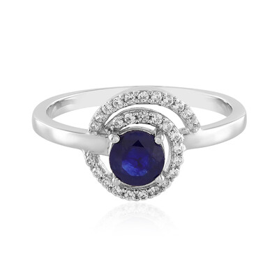 Blauer Madagaskar-Saphir-Silberring
