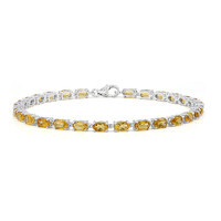 Honig-Quarz-Silberarmband