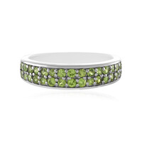 Russischer Demantoid-Silberring