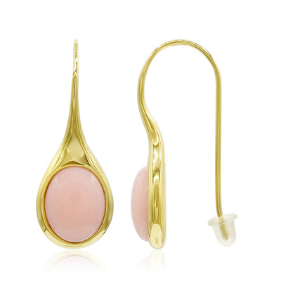 Pinkfarbener Opal-Silberohrringe