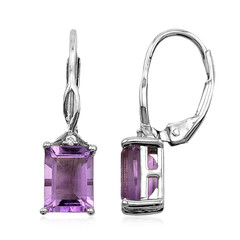 Lavendel-Amethyst-Silberohrringe