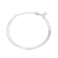 Weißer Topas-Silberarmband