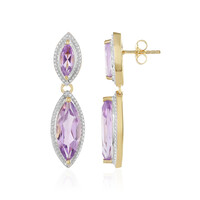 Lavendel-Amethyst-Silberohrringe