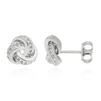 Salz-und-Pfeffer-Diamant-Silberohrringe