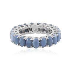 Blauer Opal-Silberring
