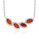 Mexikanischer Feueropal-Silbercollier