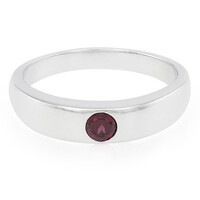 Brasilianischer Rhodolith-Herren-Silberring