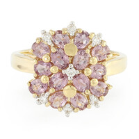Nicht erhitzter Padparadscha-Saphir-Goldring (AMAYANI)