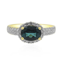 Brasilianischer Indigolith-Goldring
