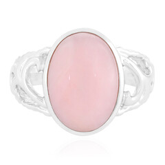 Pinkfarbener Opal-Silberring