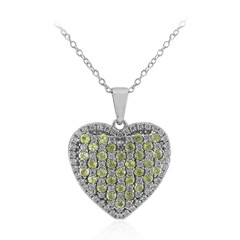Burmesischer Peridot-Silberhalskette