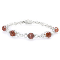 Skapolith-Katzenauge-Silberarmband