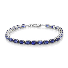 Blauer Madagaskar-Saphir-Silberarmband