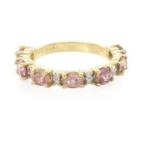 Nicht erhitzter Padparadscha-Saphir-Goldring (AMAYANI)