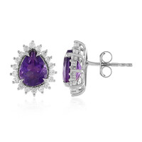 Marokkanischer Amethyst-Silberohrringe