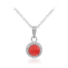 Äthiopischer Roter Opal-Silberhalskette
