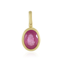 Pinkfarbener Madagaskar-Saphir-Silberanhänger