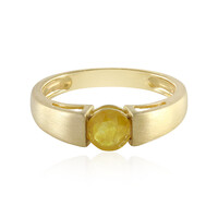 Gelber Madagaskar-Saphir-Silberring